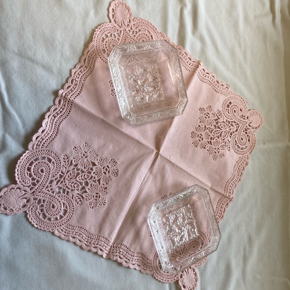 Pair of Lalique Crystal Dishes